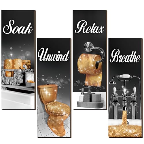 Bathroom Decor Black And Gold