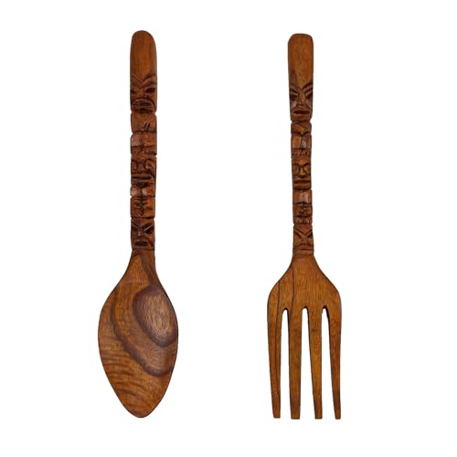 Big Wooden Spoon And Fork Wall Decor