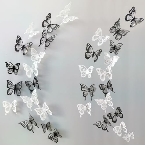 Black And White Butterfly Wall Decor