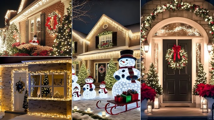 How Outdoor Christmas Decoration Or Lights Layout