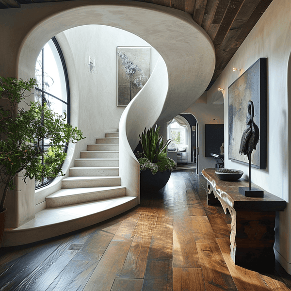 How to Decorate a Curved Wall Entry