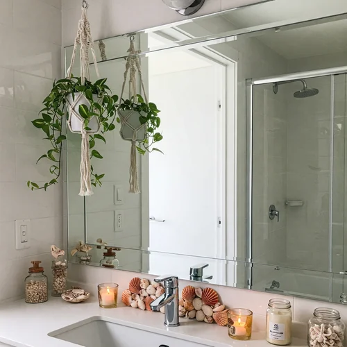 How to Decorate a Frameless Bathroom Mirror