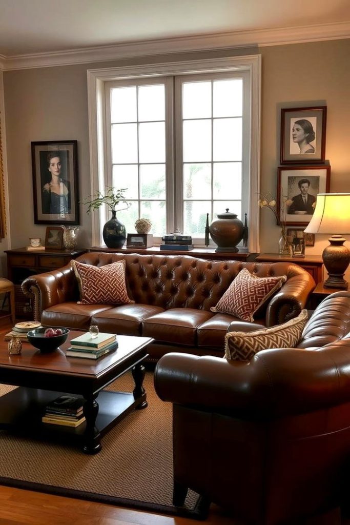 How to Decorate a Living Room With Brown Leather Sofas