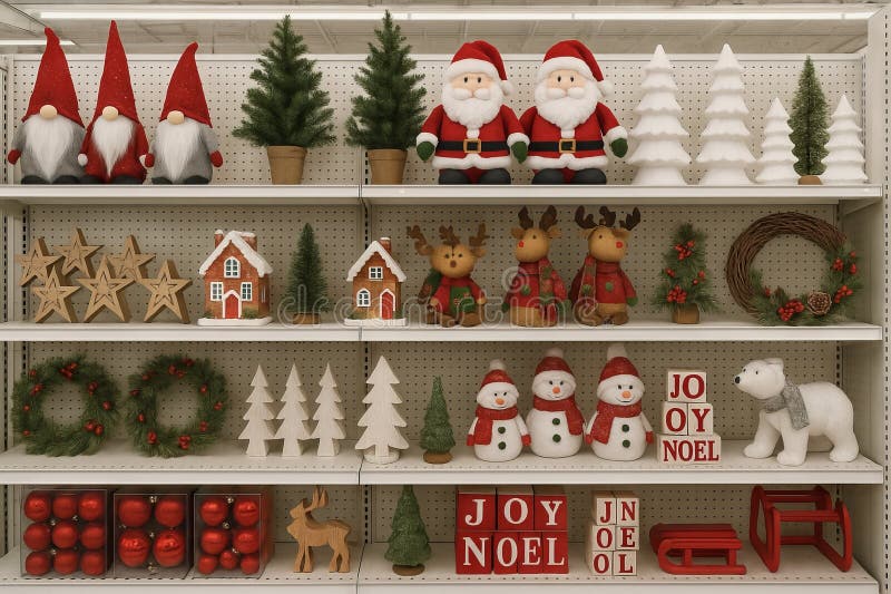 How to Decorate a Seasonal Shelf for Christmas