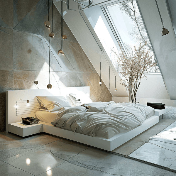 How to Decorate a Slanted Wall Bedroom