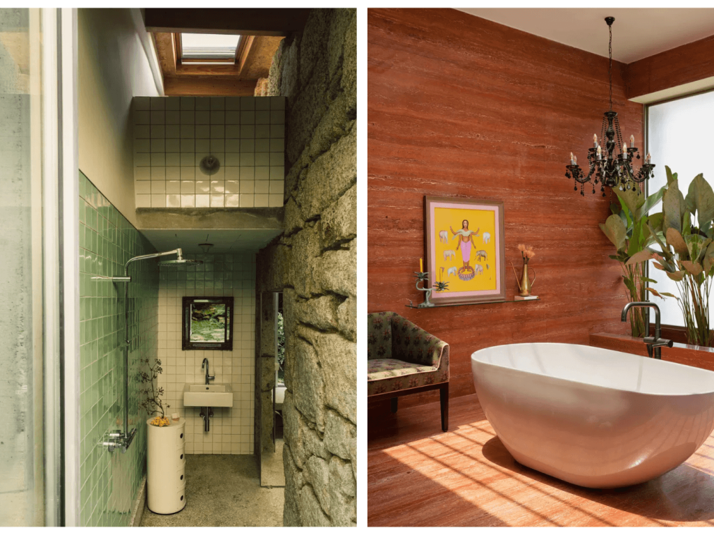 How to Decorate a Small Bathroom With High Ceilings