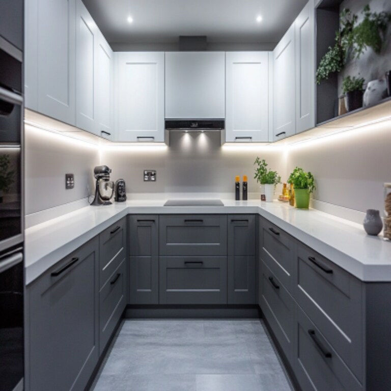 How to Decorate a White And Gray Kitchen