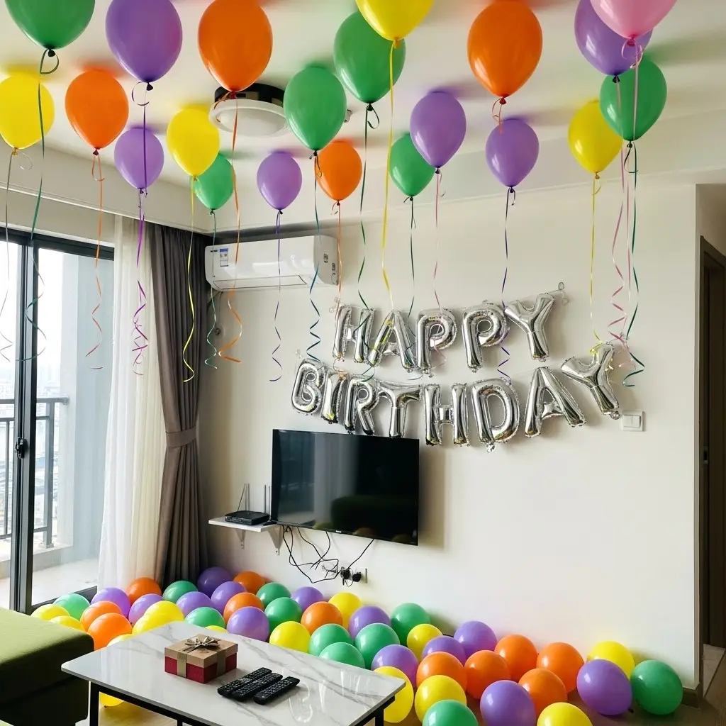 How to Decorate Hall With Balloons With Lights