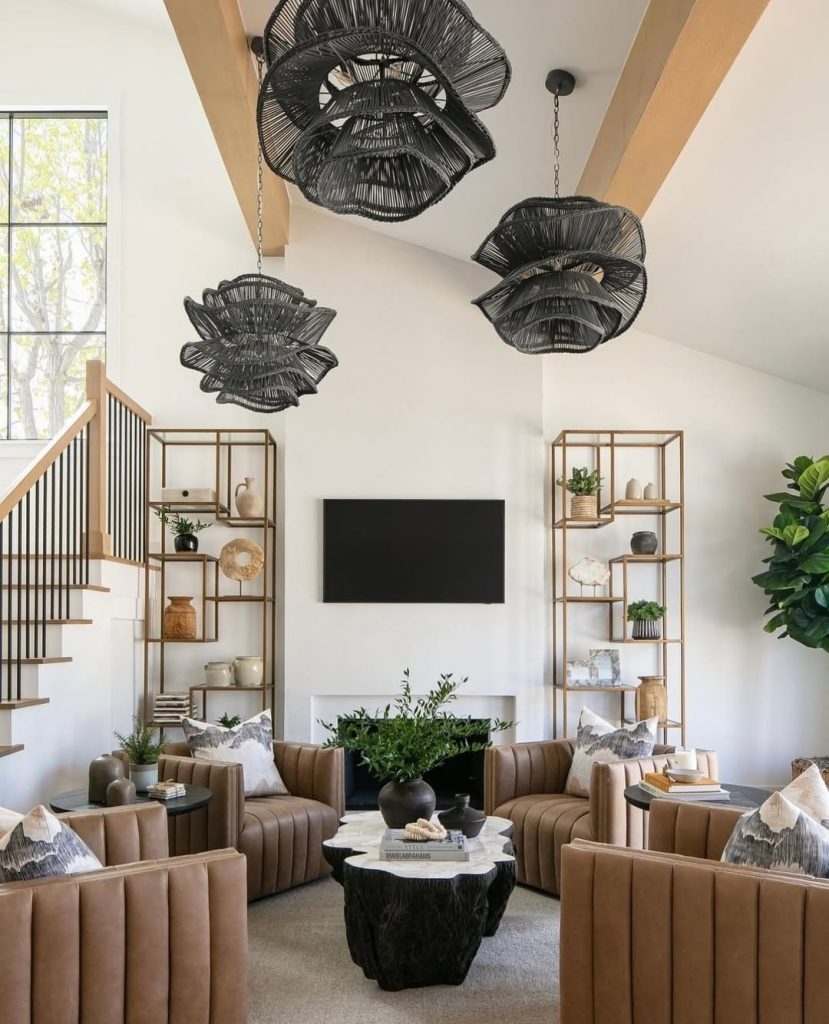 How to Decorate Hi Ceiling Town Homes Living Rooms