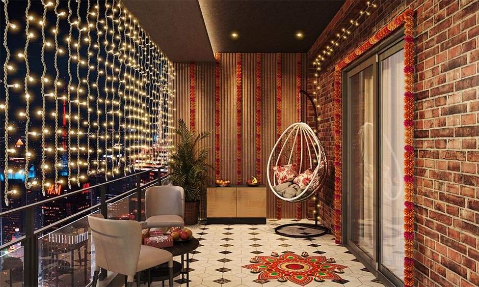 How to Decorate Lights in Balcony