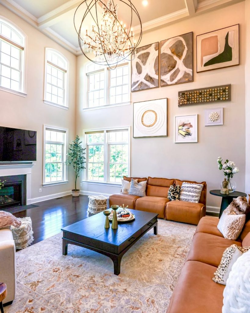 How to Decorate Tall Living Room Walls