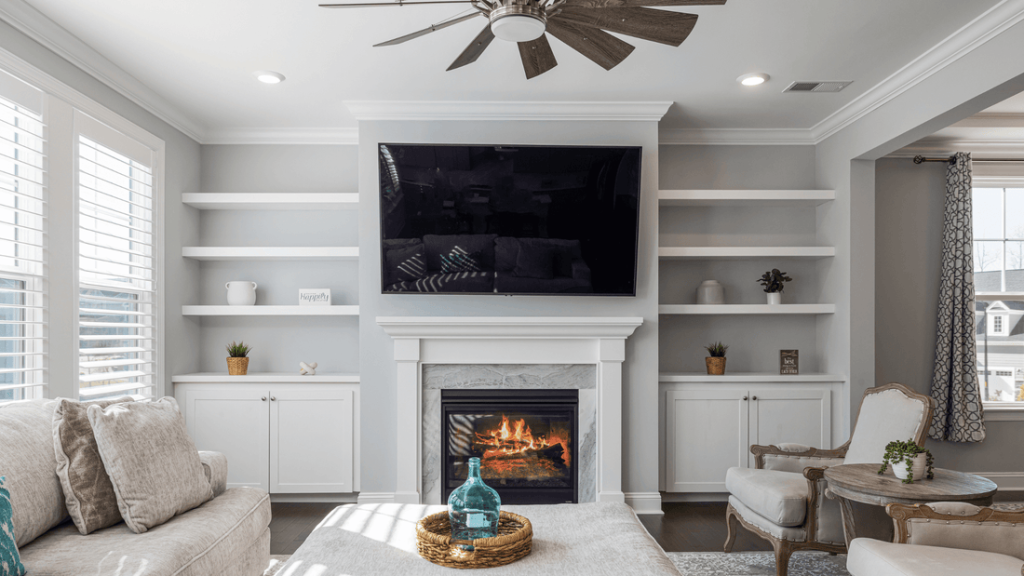 How to Decorate Walls beside Fireplace