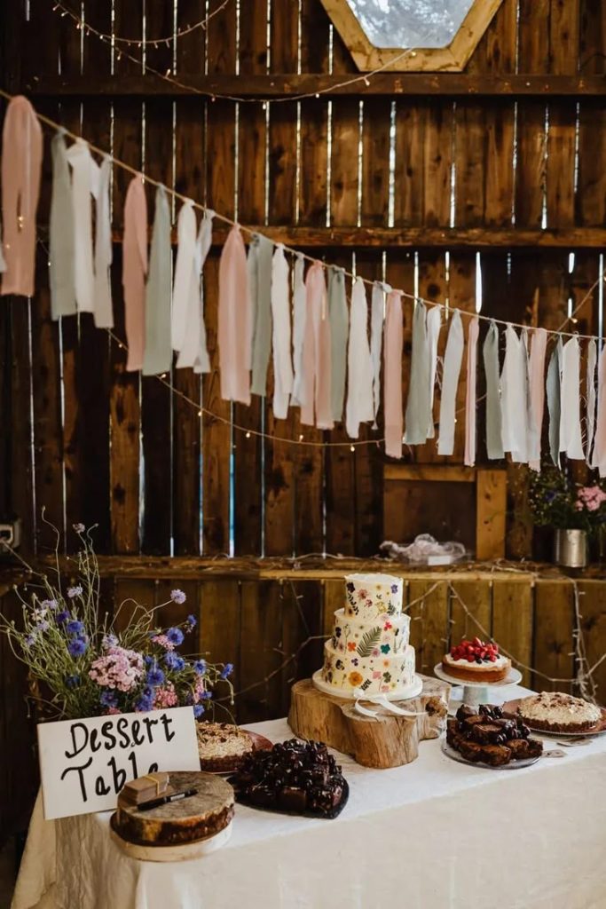 How to Decorate Wedding Cake Table With Lights