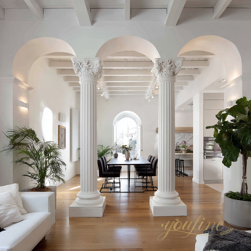 How to Decorate With Pedestal Columns in Living Room