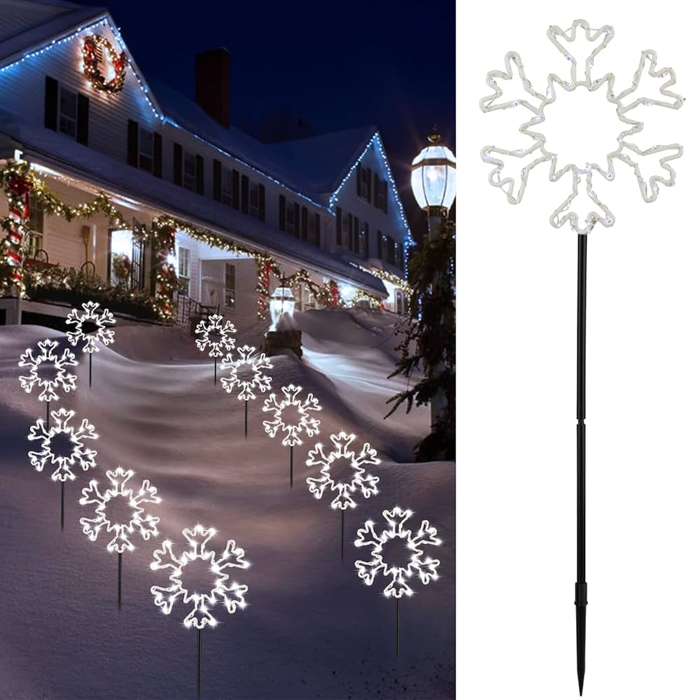 How to Make Snowflake Outdoor Tree Lighted Decorations