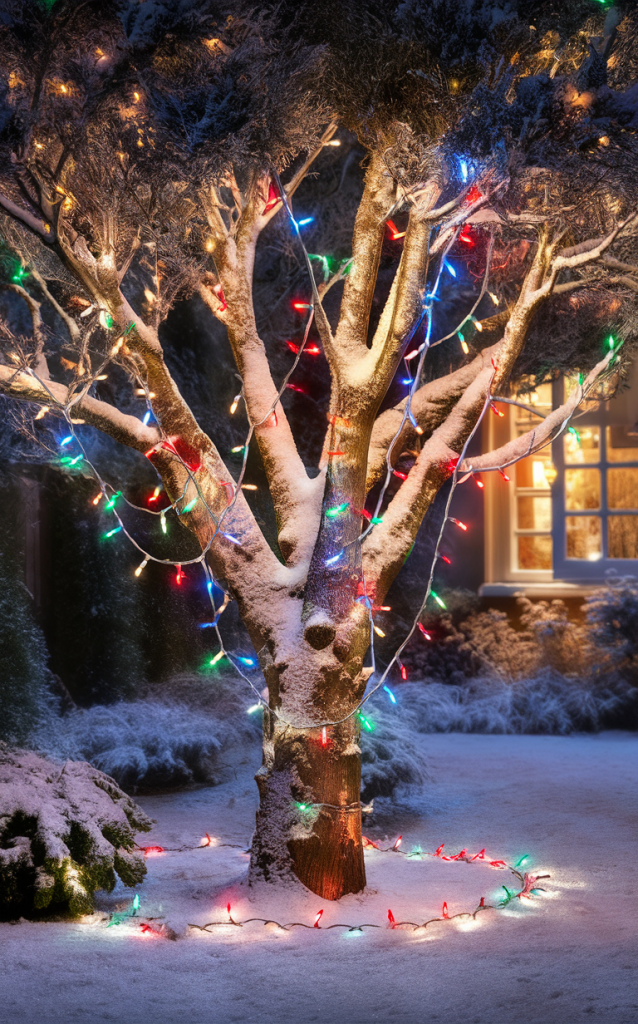 How to Plant Trees to Decorate With Christmas Lights