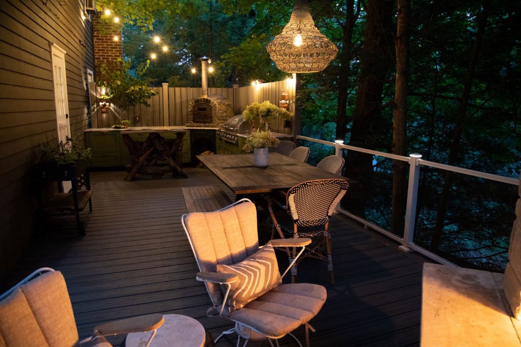 How to Suspend Decorative Lights Over a Patio