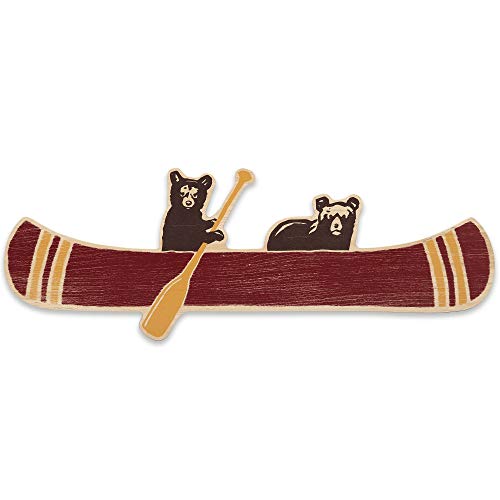 Raccoons in Canoe Wood Wall Decor
