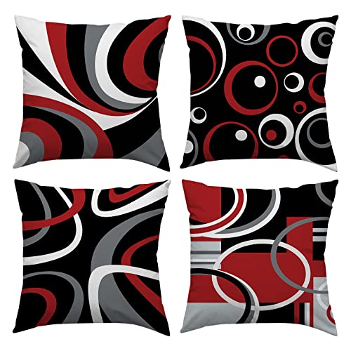 Red And Grey Living Room Decor